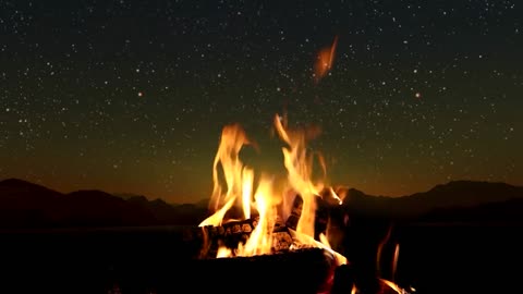 Relaxing Campfire Crackling Fire Sounds (RAW)