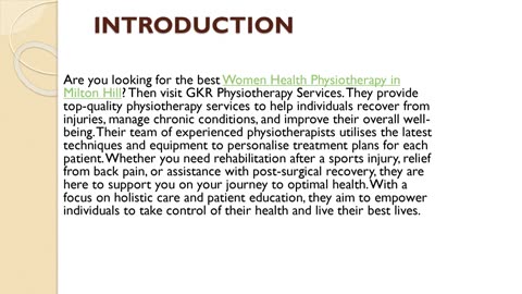 Best Women Health Physiotherapy in Milton Hill