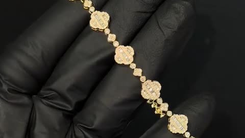 10K Yellow Gold & Natural VS Diamond Bracelet