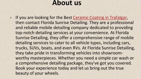 Get The Best RV Detailing in Trafalgar.