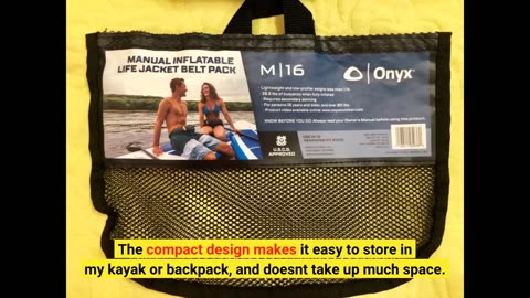 User Comments: Onyx Unisex Belt Pack Manual Inflatable Life Jacket (PFD), Grey