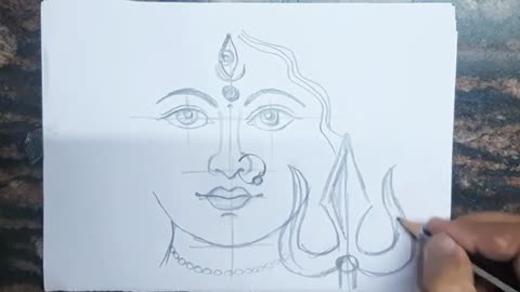 Maa Durga Drawing // Navratri Drawing // Jay Mataji