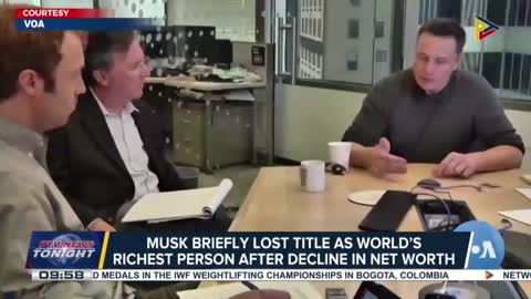 Musk briefly lost title as world’s richest person after decline in net worth