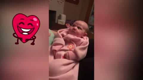 Funny angry baby