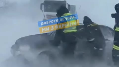 Insane Winter Storm Moves Through Southern Ukraine