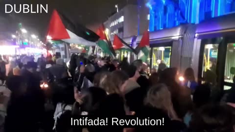 Calls For An Intifada Against Israel In Dublin, Ireland