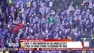 Over 11,000 workers in Los Angeles City stage 24-hour strike to demand pay rise