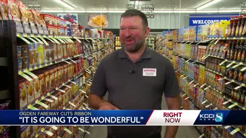 Ogden residents ecstatic for town's only grocery store to open its doors