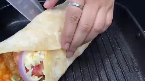 Peri Peri Paneer Wrap/Roll ASMR Cooking