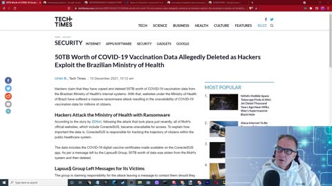Brazilian Covid Data Hack and Data Security