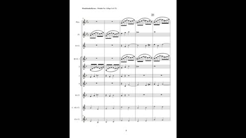 Felix Mendelssohn – Prelude in C Minor, Op. 37 (Clarinet Octet + Piccolo & Flute)