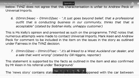 IJWT - An Unfair Go - I get another response from BSA re TVNZ who just keep lying!