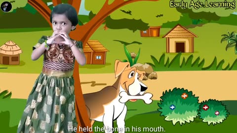 The Greedy Dog And The Bone -- Short Moral Stories -- Kindergarten Stories