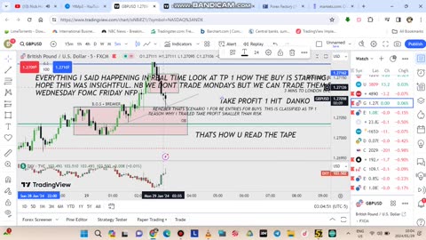 READING TAPE PART 3 GBPUSD