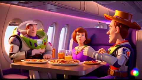 AI = Emperor Zurg serving Pizza Burgers on a Plane