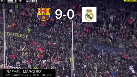 Ronaldinho, eto’ô, messi, neimar festival vs real Madrid