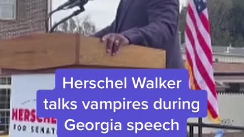 Herschel Walker talks vampires during Georgia speech