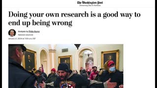 OBEY OR ELSE- DOING YOUR OWN RESEARCH IS A GOOD WAY TO END UP BEING WRONG-