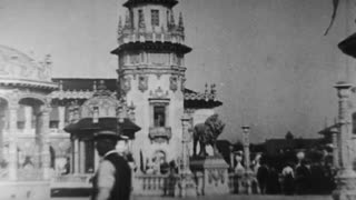 Circular Panorama Of The Electric Tower (1901 Original Black & White Film)