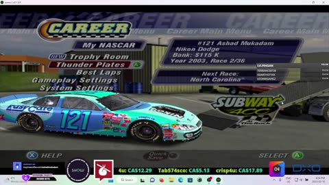 NASCAR Thunder 2004 - February 16, 2023 Gameplay