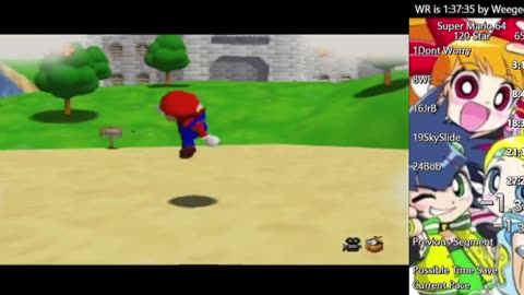 Super Mario 64 100% 120star Speedrun no reset #10 (Current PB)