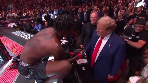 UFC Fighter Kevin Holland Shakes Trump's Hand