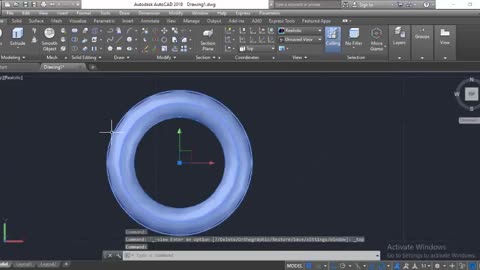 3D Torus Donut Smooth mesh Drawing on AutoCAD by Masroor Khan For Beginners