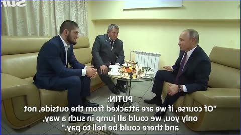 Khabib fighter with President