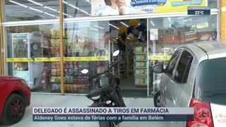 Delegado é assassinado a tiros em Farmácia | SBT Brasil (29/10/22)