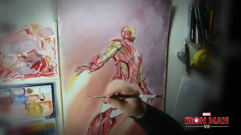 Marvel's Iron Man VR Time-lapse Drawing