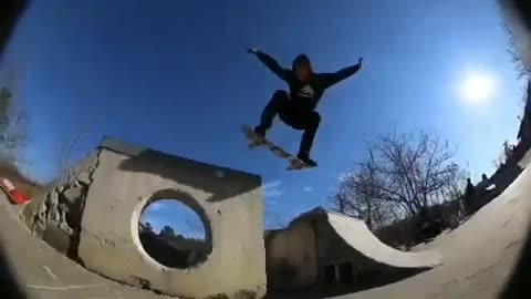 Skateboard Grinding at the Hebrew Hideout in New Jersey