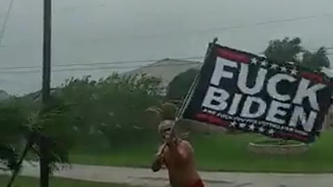Meanwhile in Florida - A True Patriot Braves Hurricane 'Ian'
