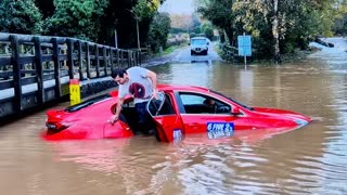 Rufford ford uk cars swimming in deep water