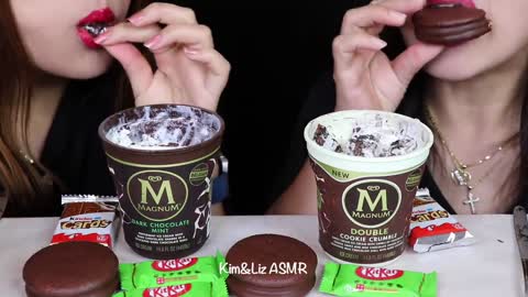 ASMR MAGNUM ICE CREAM PINT RACE.