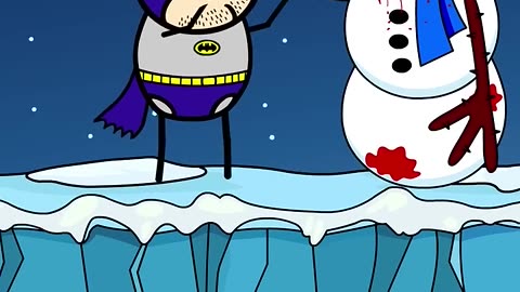 The Reverse version of Snowman kills Robin and Batman! 😱😱😱 | Funny Animation 😂😂😂 #shorts #animation