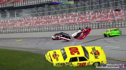 Cars racing and crash video