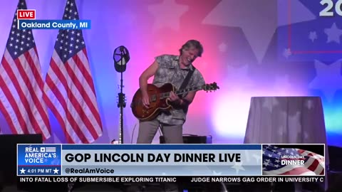Ted Nugent Performs Star Spangled Banner at the GOP Lincoln Day Dinner in Oakland County, MI — Full Performance
