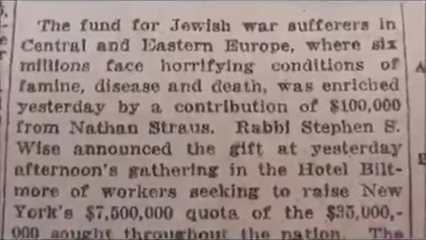 THE "6 MILLION JEWS" NUMBER WAS USED AS PROPAGANDA LONG BEFORE THE 2ND WORLD WAR