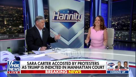 Sara Carter accosted by protesters while speaking with New Yorkers about Trump’s indictment