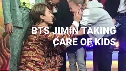 BTS JIMIN taking care of kids