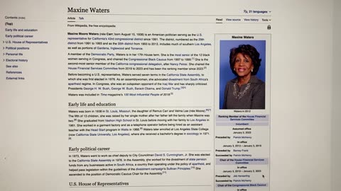Idiocy In Politics, Maxine Waters: Curing History Eps 13