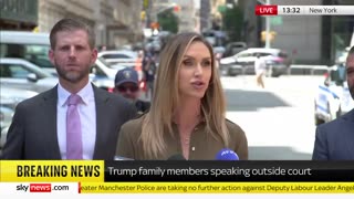 In full_ Donald Trump Jr calls the Hush Money Trial a 'witch hunt' Sky News Live