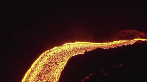 Outdoor aerial photography, a unique view of a volcanic eruption in the United States