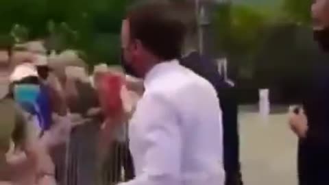 French President Emmanuel Macron Slapped in Public