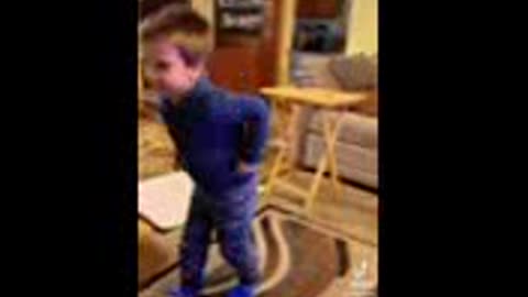 Toddler dancing to horrible music