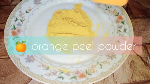 How to make orange peel powder