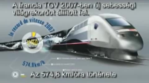 World's fastest train H TGV running at 574.8 km/hour