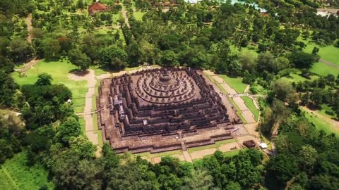 Is that an old pyramid? Borobudur, Indonesia, is home to the largest Buddhist temple in the world.