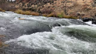 Central Oregon – Steelhead Falls – Frothy Crooked River – 4K
