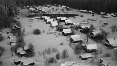 A huge hole in the ground on a flooded mine in Russia in the Urals city of Solikamsk - 2